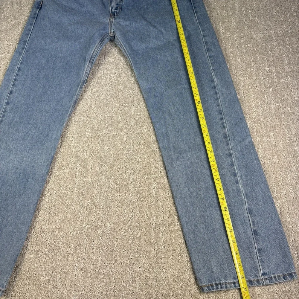 Levi's 505 Men's 38x32 Light Wash Straight Leg Denim Jeans Blue Casual Workwear